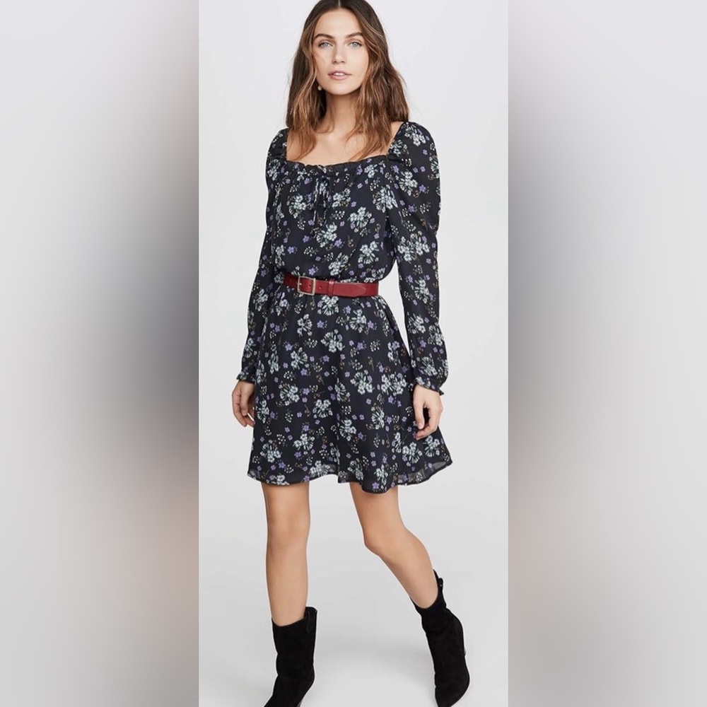 Cupcakes and Cashmere Women's Elsie Floral CDC Square Neck Dress, Size Small